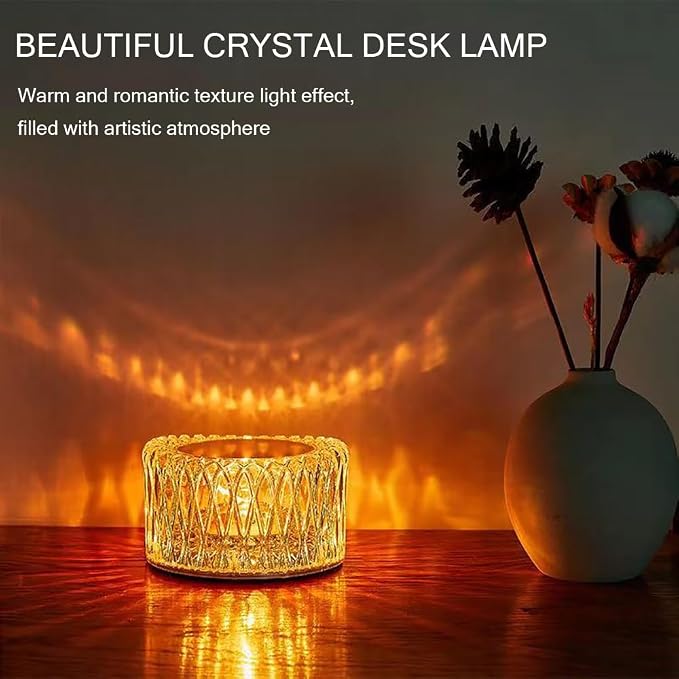 Portable Crystal LED Table Lamp with Touch Control