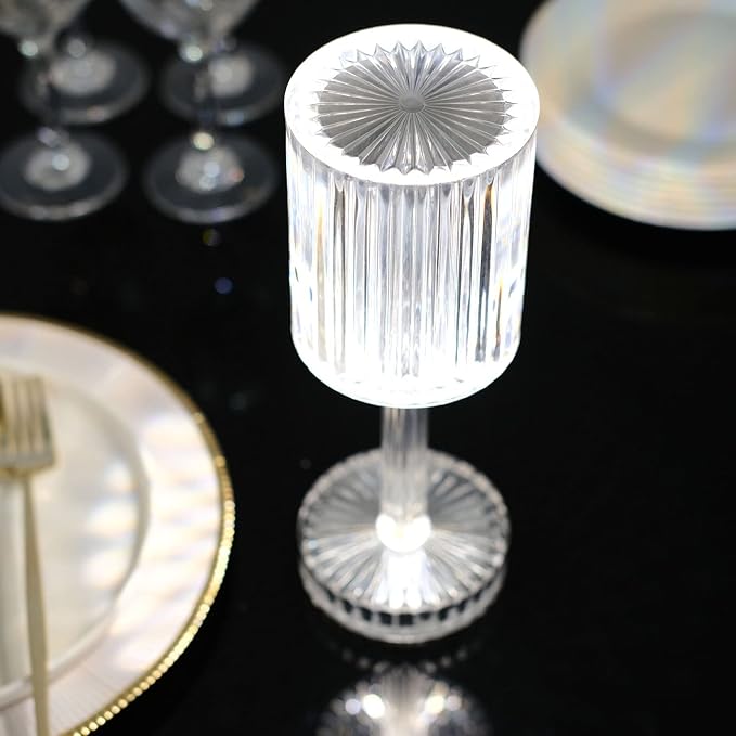Rechargeable Acrylic Crystal LED Table Lamp – 10 Inch
