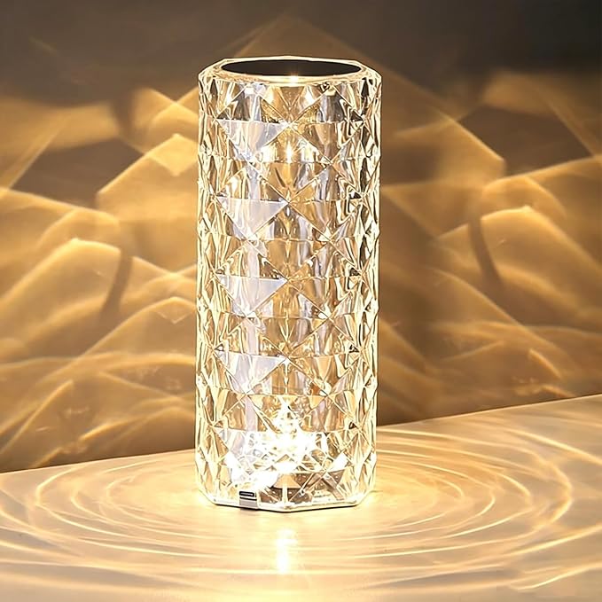Portable Crystal LED Table Lamp with Touch Control