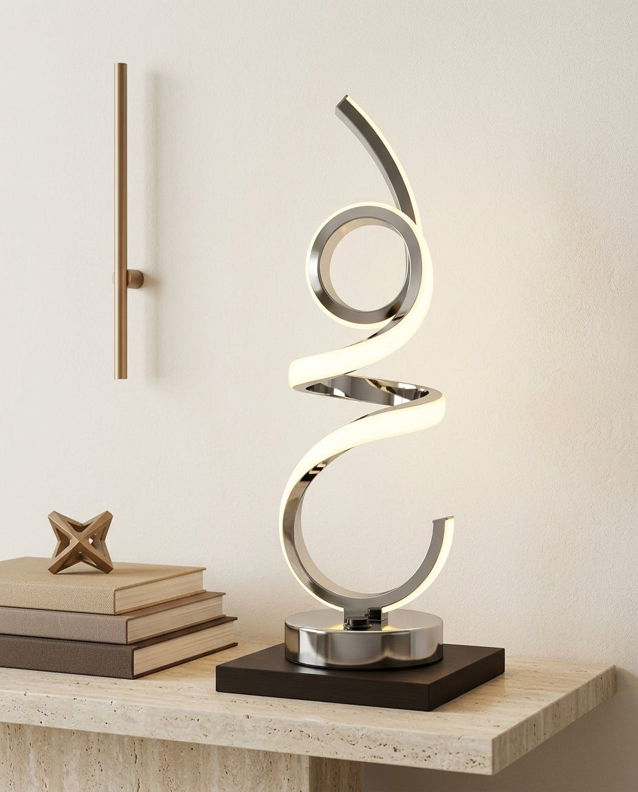 Rechargeable Spiral LED Lamp with RGB Color Changing